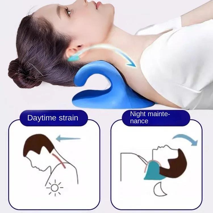 New 4Pcs C-Shape Cervical Pillow Straightened Pillow Curvature Neck Forward Tilt Corrector Sleep Repair Cervical Massager