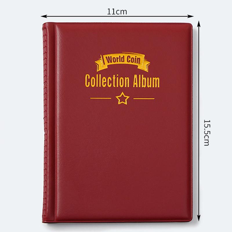 Kniha na sbírku mincí se 120 kapsami 10 stran Držák na sbírku mincí Album Organizér na pamětní mince Úložný prostor
