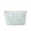 New Floral Quilted Large Plaid Cosmetic Bag Large-capacity Three-dimensional Hand-held Bubble Grid Fashion Pleated Storage Toiletry Bag