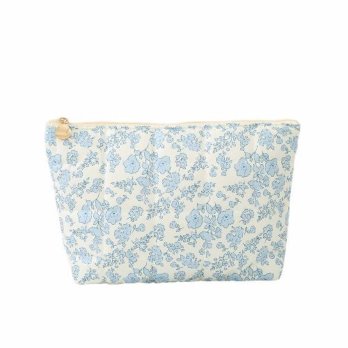 New Floral Quilted Large Plaid Cosmetic Bag Large-capacity Three-dimensional Hand-held Bubble Grid Fashion Pleated Storage Toiletry Bag