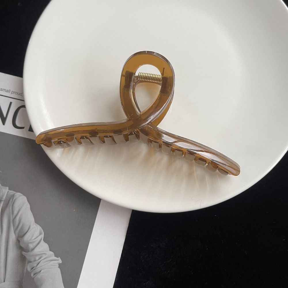 13cm Large Size Jelly Hair Claw Clip Korean Vintage Fashion Hair Claw Elegant Transparent Shark Clip Women Girl Hair Accessory