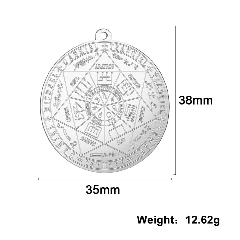 Dawapara Seven Archangels Sigil Charm DIY Accessories Pendant for Necklace Archangels Sigil Pendants Magic Amulet Protection