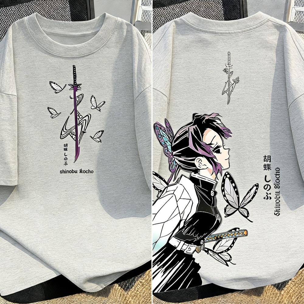 Plus Size Demon Slayer Anime Printed Unisex and Women Tshirt Summer Casual Parent Child Top Fashion Cotton Street Harajuku Y2K