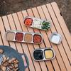 Korean Style 304 Stainless Steel 4-Grid Dipping Dish