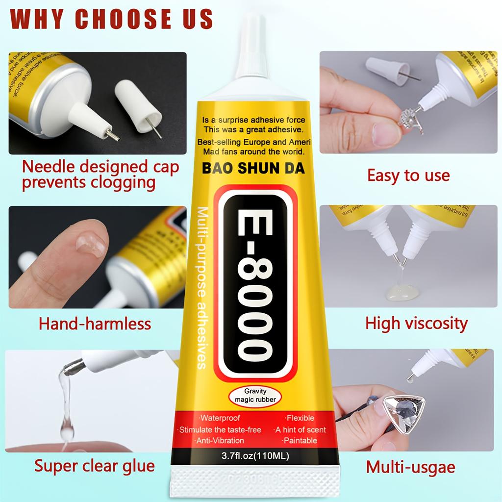 T7000+E8000 Adhesive Repair Kit Office & Home DIY Mobile Phones Jewellery Displays Footwear Waterproofing