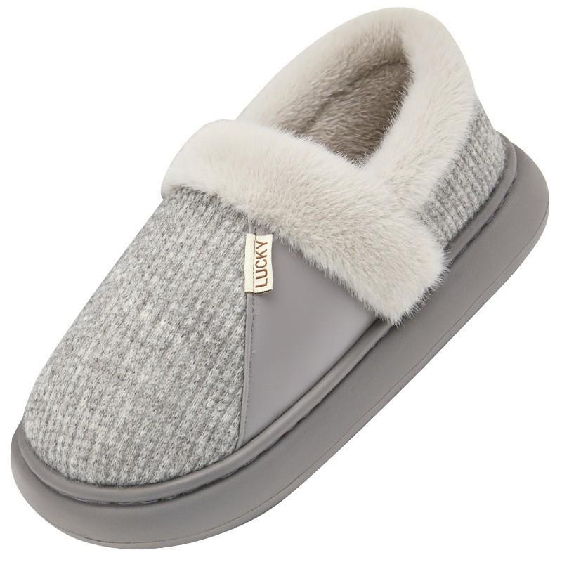 Thickened Cotton Winter Slippers: Non-slip, Wearable Warmth for Men & Women, Soft Sole, Fur-lined, Home & Outdoor Use