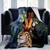 1pc, Jungle Adventure: Discover Our Vibrant Animal Print Blanket Perfect for Home Decor, Couch Cover, Outdoor Use, Travel, Camping
