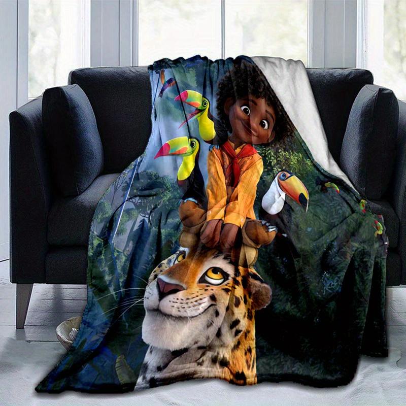 1pc, Jungle Adventure: Discover Our Vibrant Animal Print Blanket Perfect for Home Decor, Couch Cover, Outdoor Use, Travel, Camping