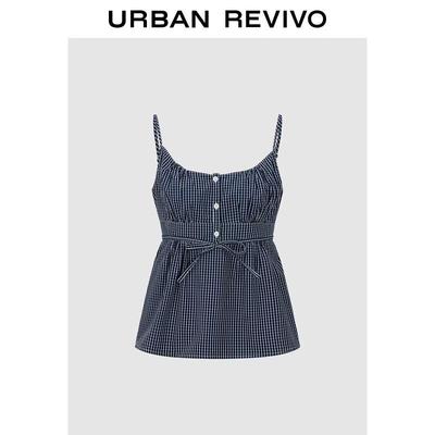 UR Women's Plaid Tie-Strap Camisole