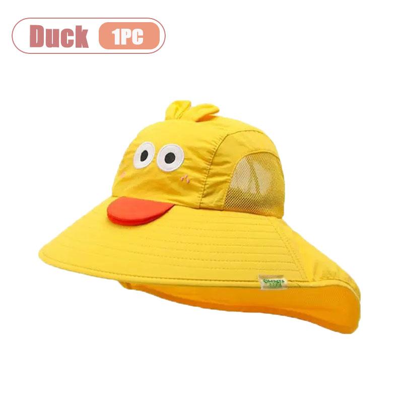 

1-10PCS Cartoon Kids UV Protection Sun Hat Baby Toddler Bucket Hat Wide Brim Breathable Outdoor Cap for Beach Summer