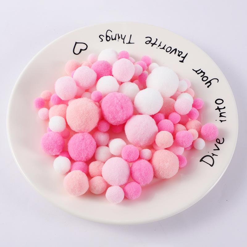 130Pcslot Pompom 1015202530Mm Fluffy Fuzz Pom Poms Balls Mixed Pompoms For Diy Crafts Wedding Decor Kid Toy Sewing Supplies