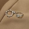 2 Stücke Liebesring Liebe Schöne Öffnung Einstellbar Temperament Mode Geschnitzt Frauen Ring