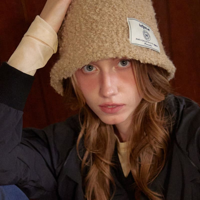 TEDDY BUCKET HAT collection_BEIGE