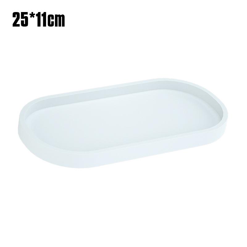 Bathroom Vanity Trays Silicone Kitchen Sink Countertop Dish Soap Sponge Storage Tray Toilet Tank Oval Storage Tray Home Decor