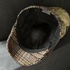 Nieuwe Trendy Vintage Geruite Newsboy Pet Mannen Vrouwen Retro Tweed Platte Ivy Chauffeursmuts Warme Wol Geruite Baret Herfst Winter Hoofddeksel