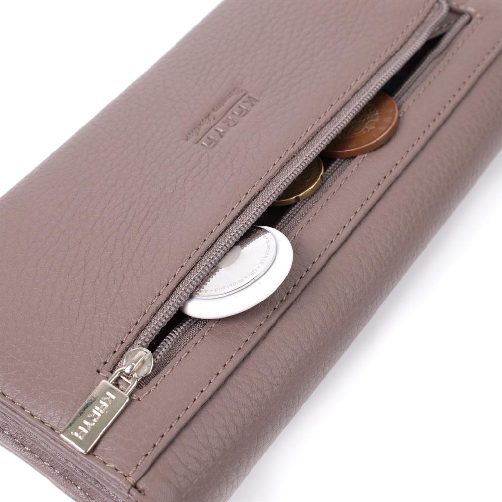 Small Women's Wallet KARYA Wallet 22818 Made of Genuine Leather Beige