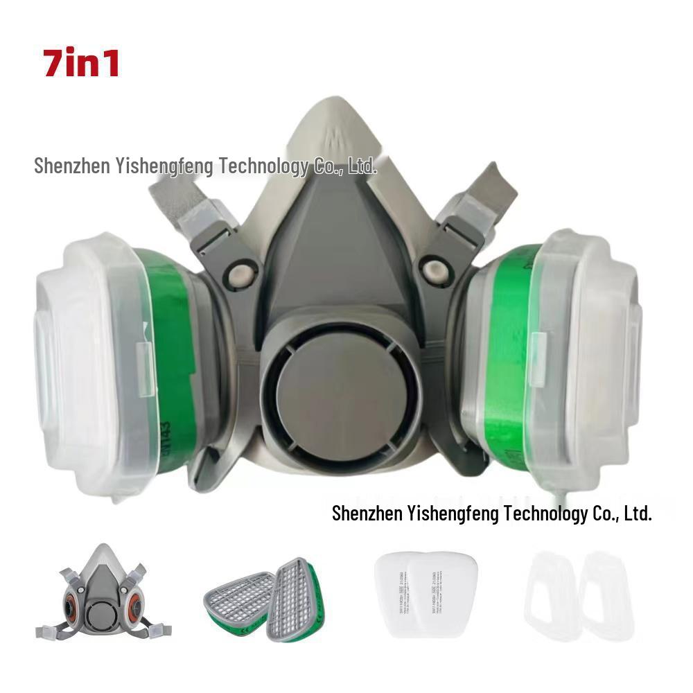 6200 Model Multi-purpose Gas Mask for Painting, Pesticides, Decoration, Grinding, Chemical Handling, Firefighting, and Mining Dust Protection.