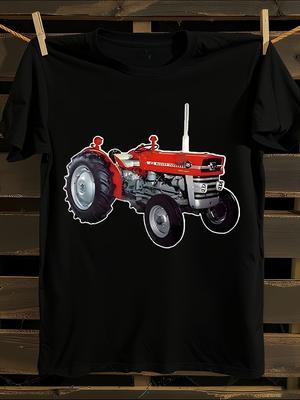 Massey Ferguson 135 Vintage Tractor T-Shirt Mens Tshirt Womens Tshirts with Letters Print Short Sleeves T-Shirt Casual Street Tee Shirt Top