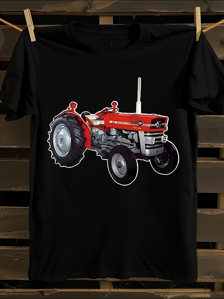 Massey Ferguson 135 Vintage Tractor T-Shirt Mens Tshirt Womens Tshirts with Letters Print Short Sleeves T-Shirt Casual Street Tee Shirt Top