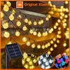 Guirlande Lumineuse Boules de Cristal Solaires Étanche d'Extérieur LED Guirlande Lumineuse Fée Décoration de Fête de Noël pour Jardin Balcon Terrasse