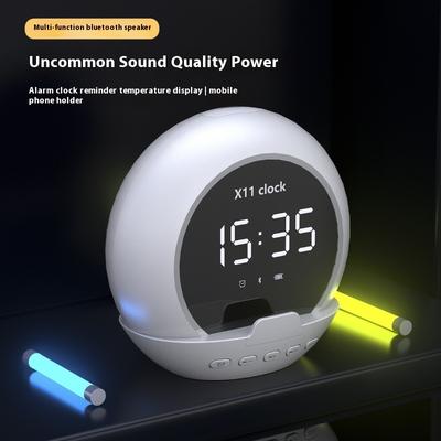 Alarm Clock Clock Temperature Multifunctional Smart Speaker Portable Wireless Bluetooth Audio