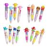 4Pcs Retractable Multicolored Pen 4-Color-in-1 Writing Pens Multicolored Ballpoint Pen for School Office Supplies