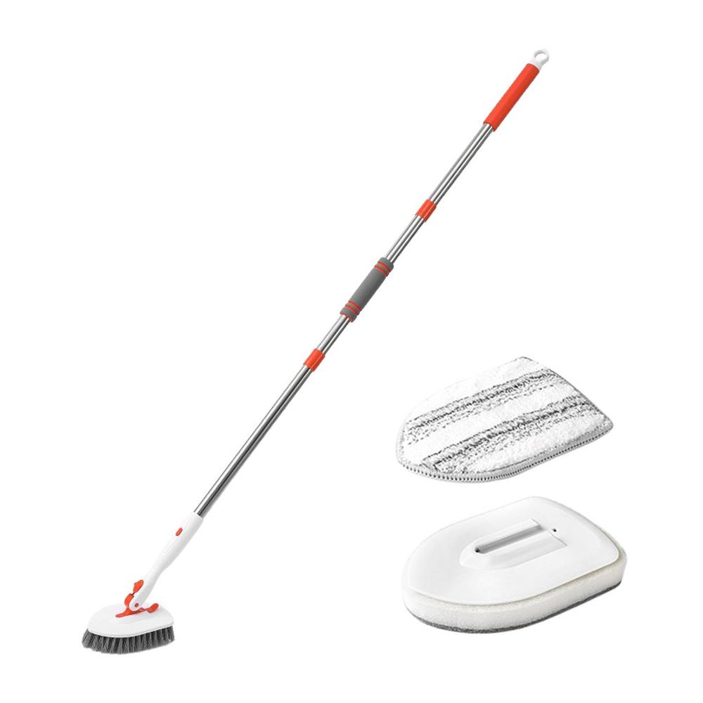 4 in 1 Household bathroom long handle brush multi-purpose Tile Scrubber for floor wall ceramic tile Stiff Bristle cleaning tools