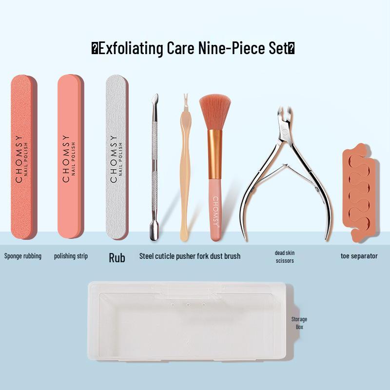 Complete Manicure Set: Nail Files, Dead Skin Remover, Finger Nail Tools, Polishing & Sanding Strips