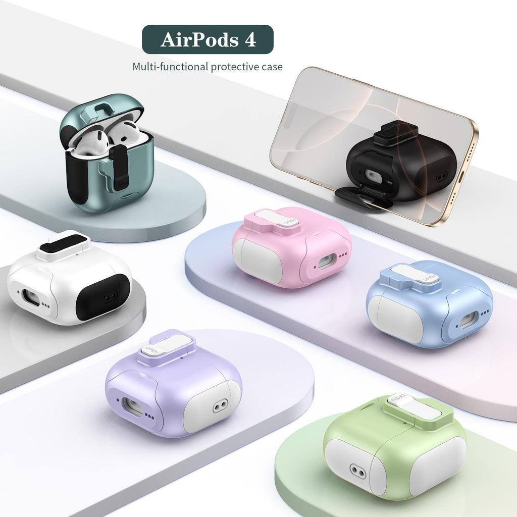 AirPods Pro 3 & 4 Protective Case with Pop-Up Stand