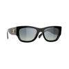 Chanel Temple Logo Rectangular Sunglasses Unisex Couple Style Black