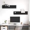 Wall Shelf 2 pcs Black Oak Effect 80 x 11.5 x 18 cm