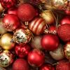 50pcs Gold Red Snowflake Christmas Balls Set Plastic New Year Hanging Pendents Ball Ornaments for Xmas Tree Navidad Party Decor