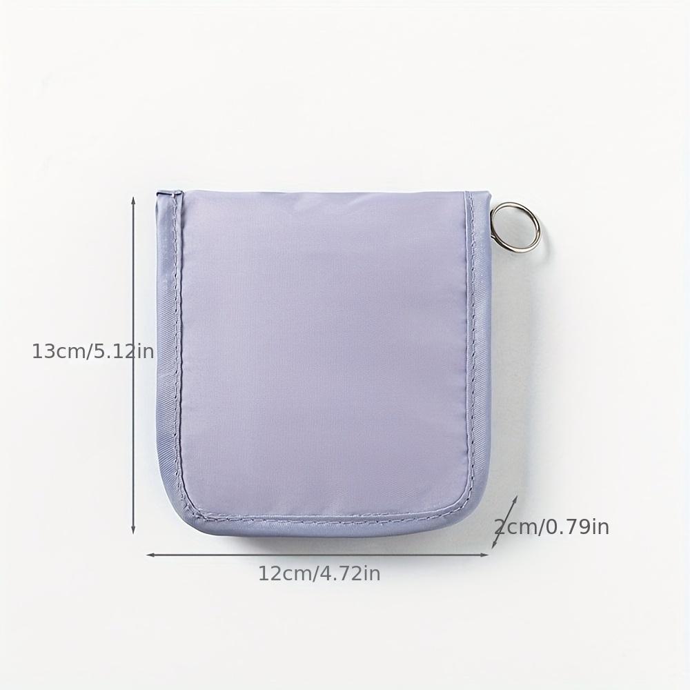 

Women s Portable Mini Pouch, White Foldable Zip Bag, Lightweight Compact Outdoor Storage Organizer фиолетовый