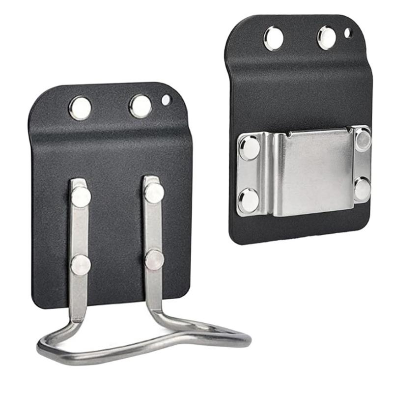 

Compact Double Purpose Steel Tool Clips Ergonomic Design For Carpenters Electricians Portable Jobsite Storage 1