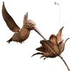 Dekorative Schmiedeeisen Kolibri-Spieße Pfahl Handgefertigte Vogelskulptur für Sofortige Gartenschönheit