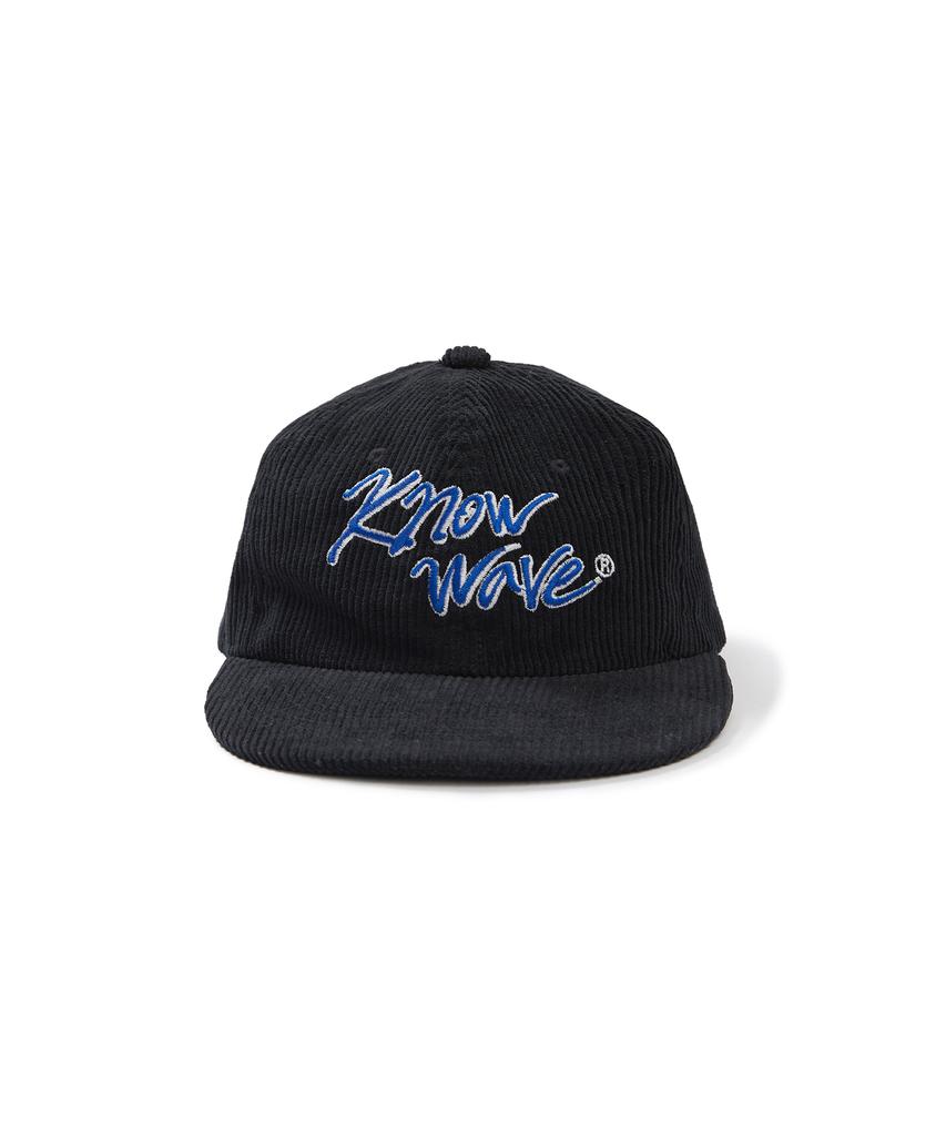 KNOW WAVE Calligraphy Corduroy Trucker Cap Kna004M(Black)