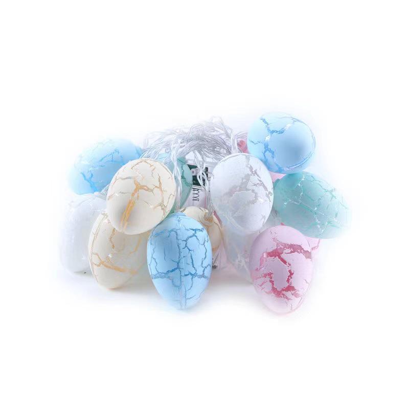 Rechargeable LED Crackle Color Egg String Lights for Holiday and Easter Decoration