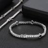 NY Fashion Design Dainty Tennis Chain Gold/Silver Plated Zircon Bracelet Luxury Hip Hop Jewelry for Men Women party Gift