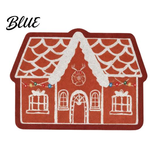 Holiday Theme Rug Kitchen Slip Door Mat Christmas Welcome Gingerbread House Non Seasonal Entrance