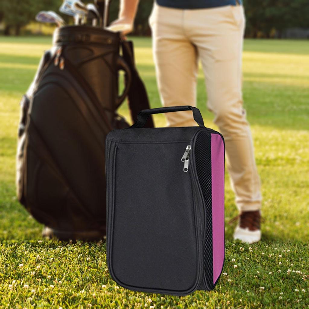 Golfschuhbeutel Schuhtasche mit Reißverschluss Geschenk für Golfer Tragbarer Sportträger