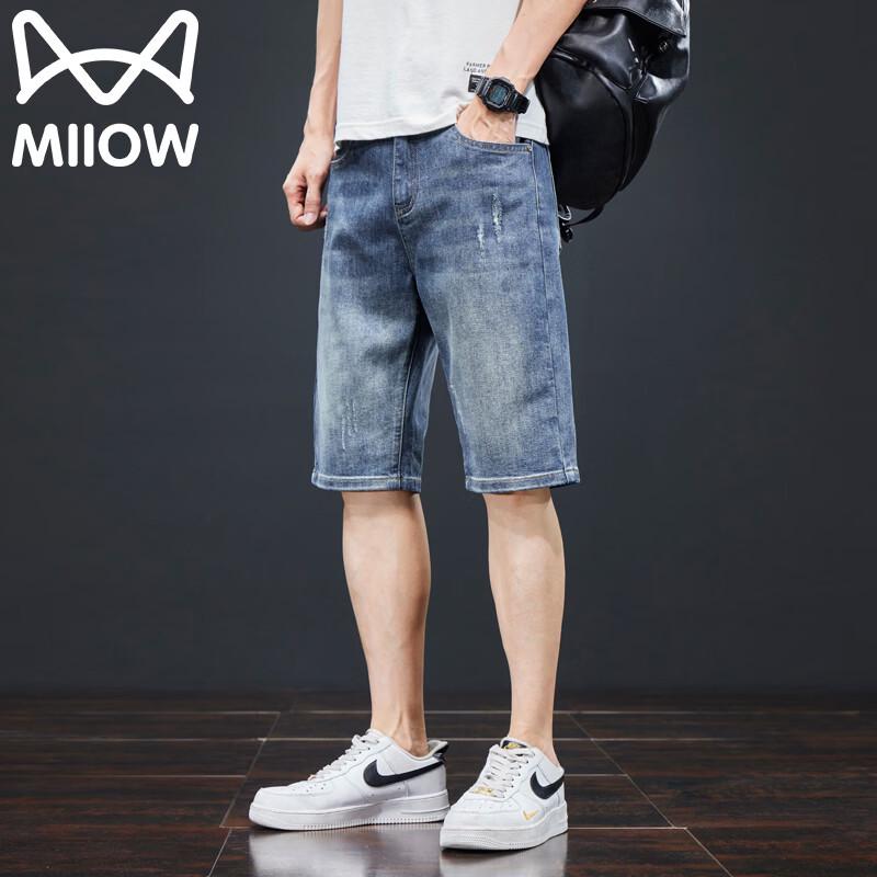 MiiOW Men s Summer Casual Denim Shorts 34
