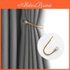 1pc Large Curtain Hold Stylish Back Metal Tie Tassel Arm Hook Loop Holder U Shaped Round Window Wall Decoration Hanger 2024