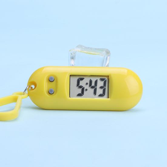 Electronic Clock Silent Display Portable Student LCD Digital Exam Study Desktop Clock Keychain