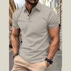 Men's New Summer Solid Color Top Popular Fashion Short Sleeves Slim Short Sleeves
