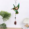 Metal Hummingbird Wind Chime Creative Hanging Decoration Blessing Bell Pendant  Gift