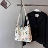 Floral Embroidery Shoulder Bag Vintage Daily Bucket Bag Fashion Handbags For Women