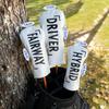 Waterproof Golf Headcover for Drivers, Woods, Utilities, and UTs with Club Number Tags (Black, DR) for 440cc and 460cc Drivers