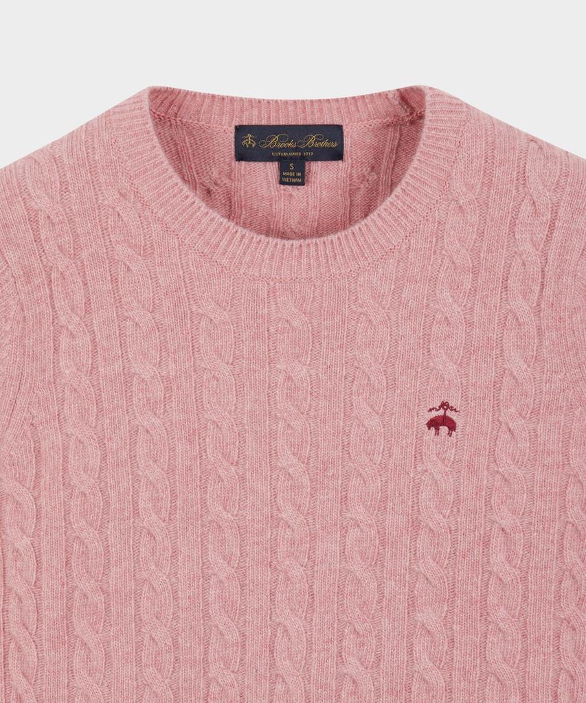 BROOKS BROTHERS [Women'S] Wool Cable Sweater (Pink) (Bbwrwbf401)