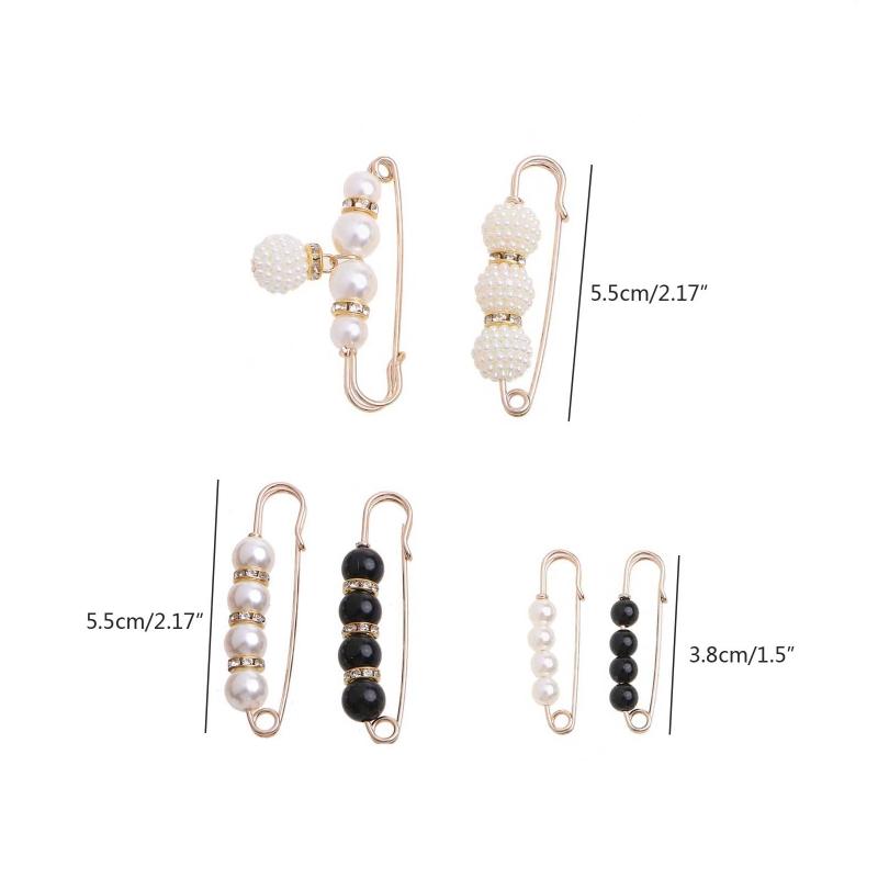Pearls Brooch Tightening Waistband Pin Smaller Openning Bottom Brooches for Rhinestone Metal Diy Finding Accessories