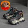 GKTINOO Genuine Leather Mixed Colors Sneakers 2024 New Casual Winter Plush Women's Shoes Thick Sole Retro Sports Shoes